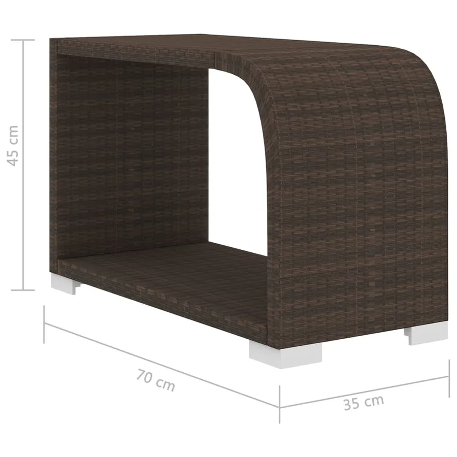 Salon de jardin 8 pcs avec coussins résine tressée marron - 16