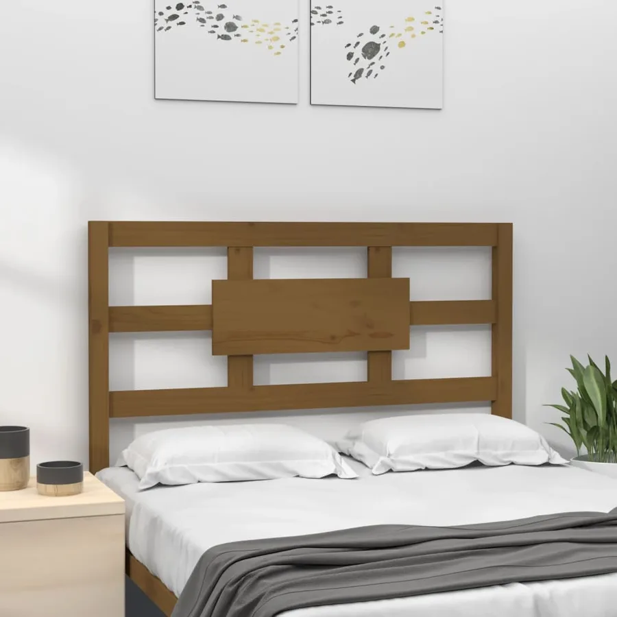 Tête de lit Marron miel 80,5x4x100 cm Bois massif de pin - 3