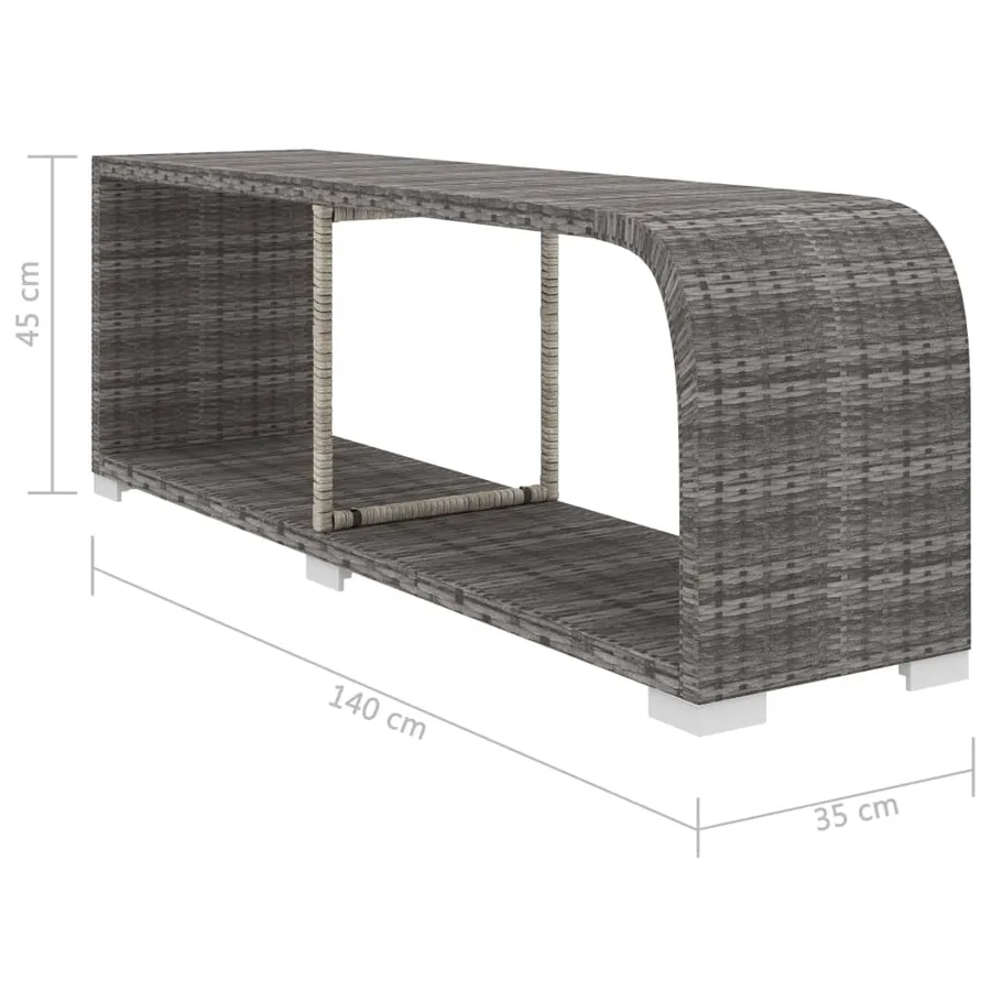 Salon de jardin 8 pcs avec coussins résine tressée gris - 12