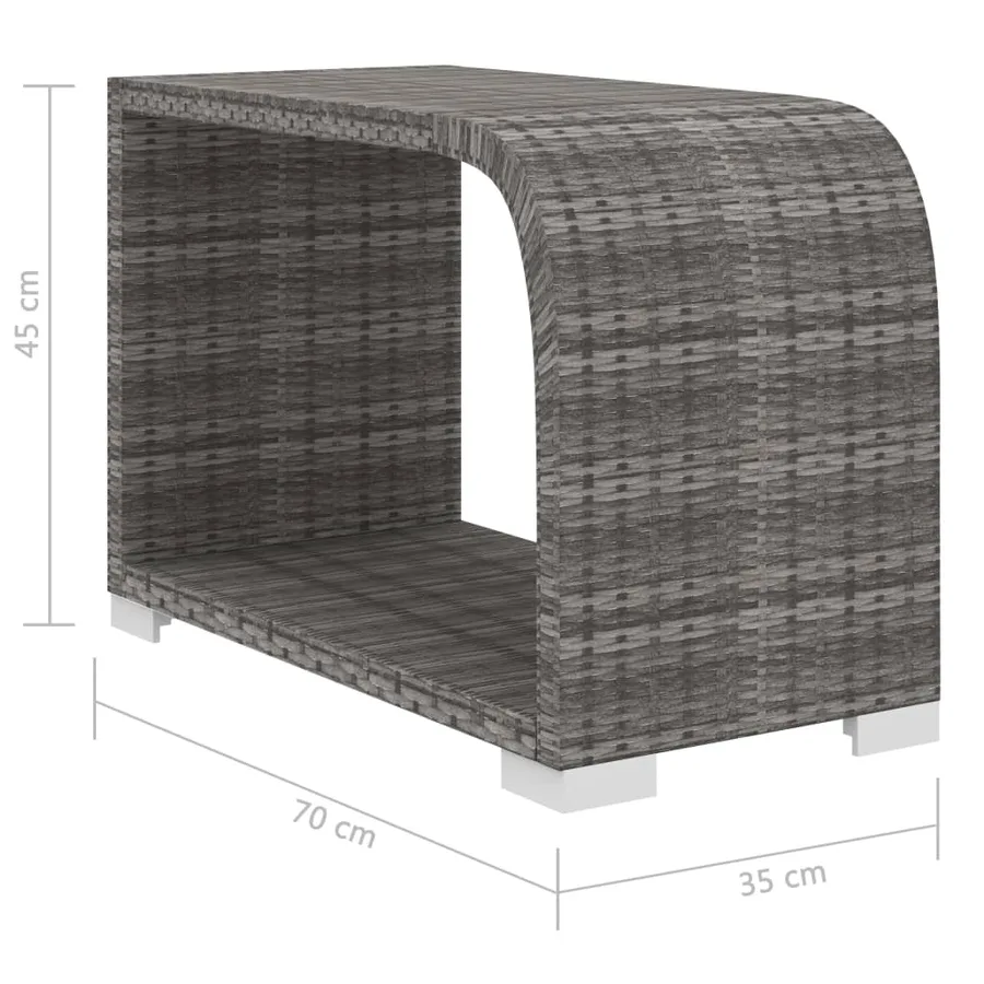 Salon de jardin 8 pcs avec coussins résine tressée gris - 14