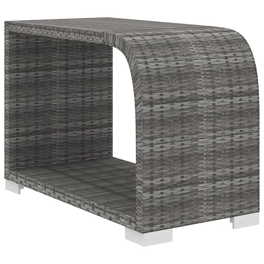 Salon de jardin 8 pcs avec coussins résine tressée gris - 8