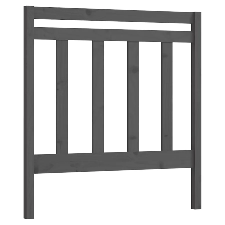 Tête de lit Gris 106x4x100 cm Bois massif de pin - 2