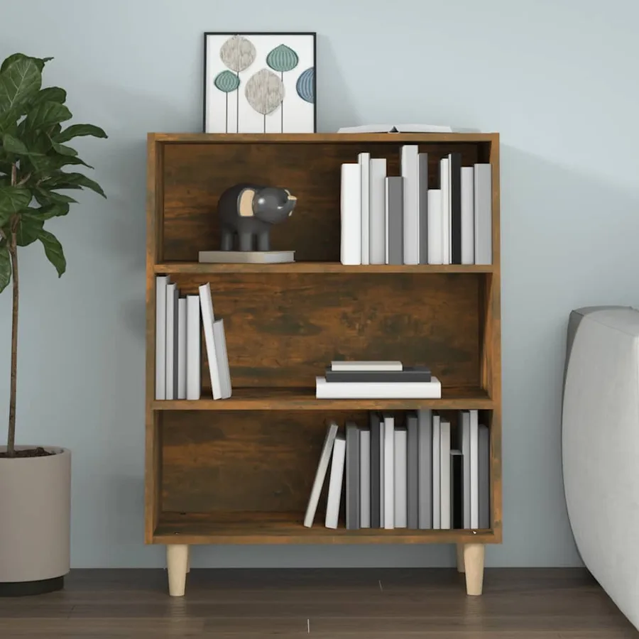 Buffet Chêne fumé 69,5x32,5x90 cm Bois d'ingénierie - 5
