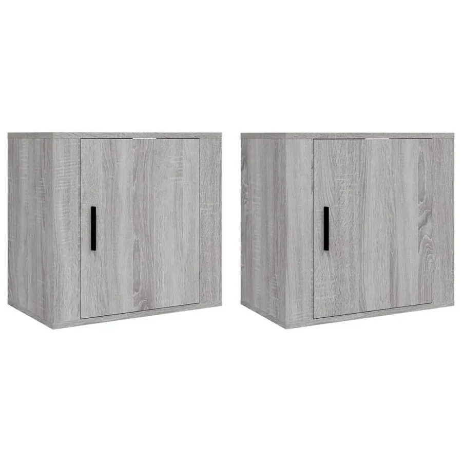 Tables de chevet murales 2 pcs Sonoma gris 50x30x47 cm - 2