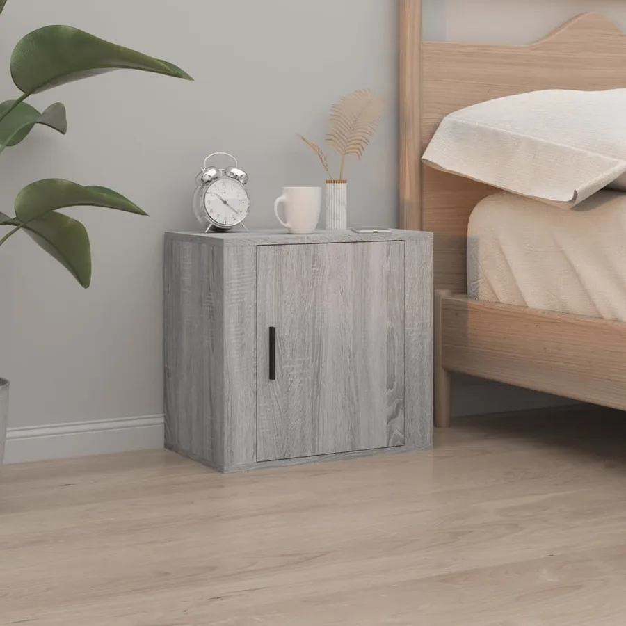 Tables de chevet murales 2 pcs Sonoma gris 50x30x47 cm - 3