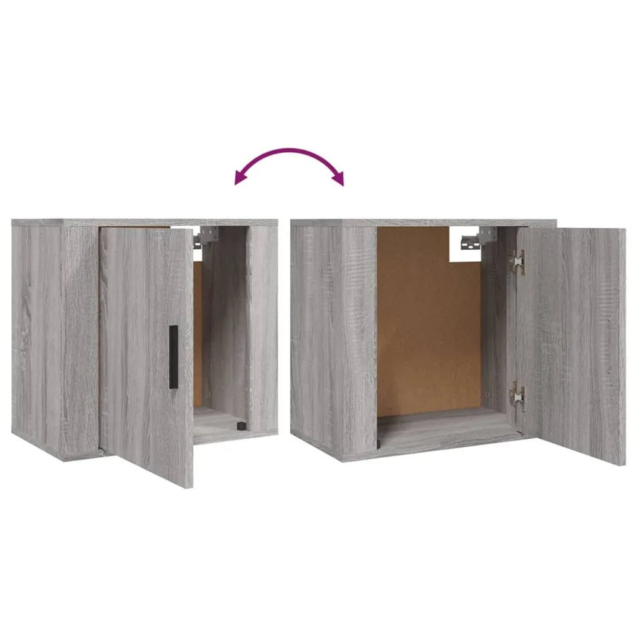 Tables de chevet murales 2 pcs Sonoma gris 50x30x47 cm - 9