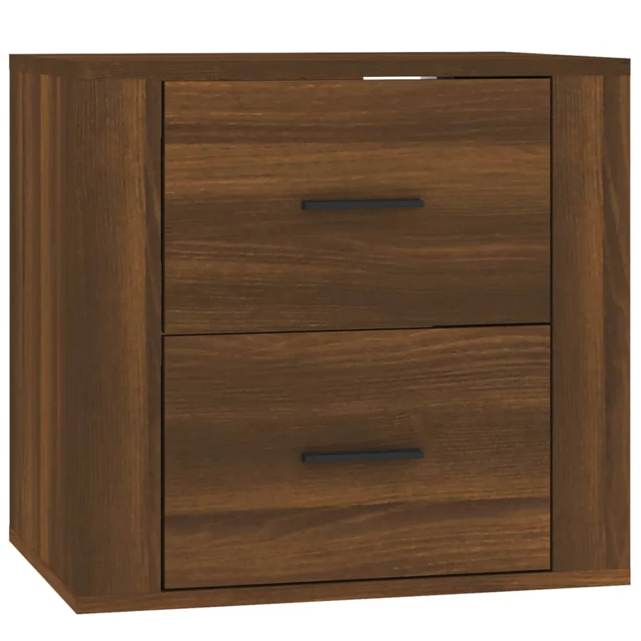 Table de chevet murale Chêne marron 50x36x47 cm - 2