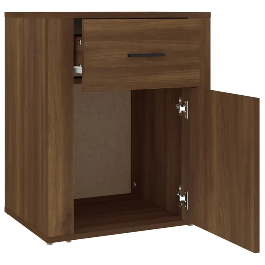 Table de chevet Chêne marron 50x36x60 cm Bois d'ingénierie - 7