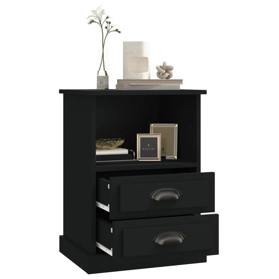 Tables de chevet 2 pcs noir 43x36x60 cm - 5