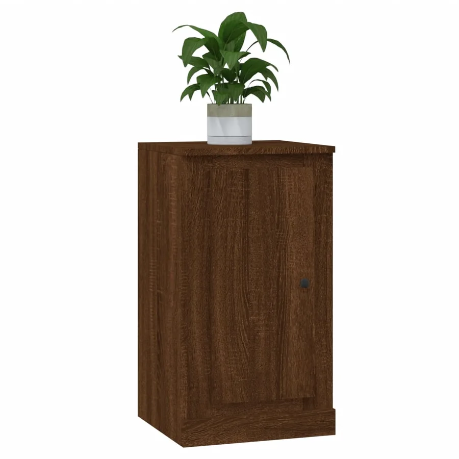 Buffets 2 pcs chêne marron 37,5x35,5x67,5 cm bois d'ingénierie - 4