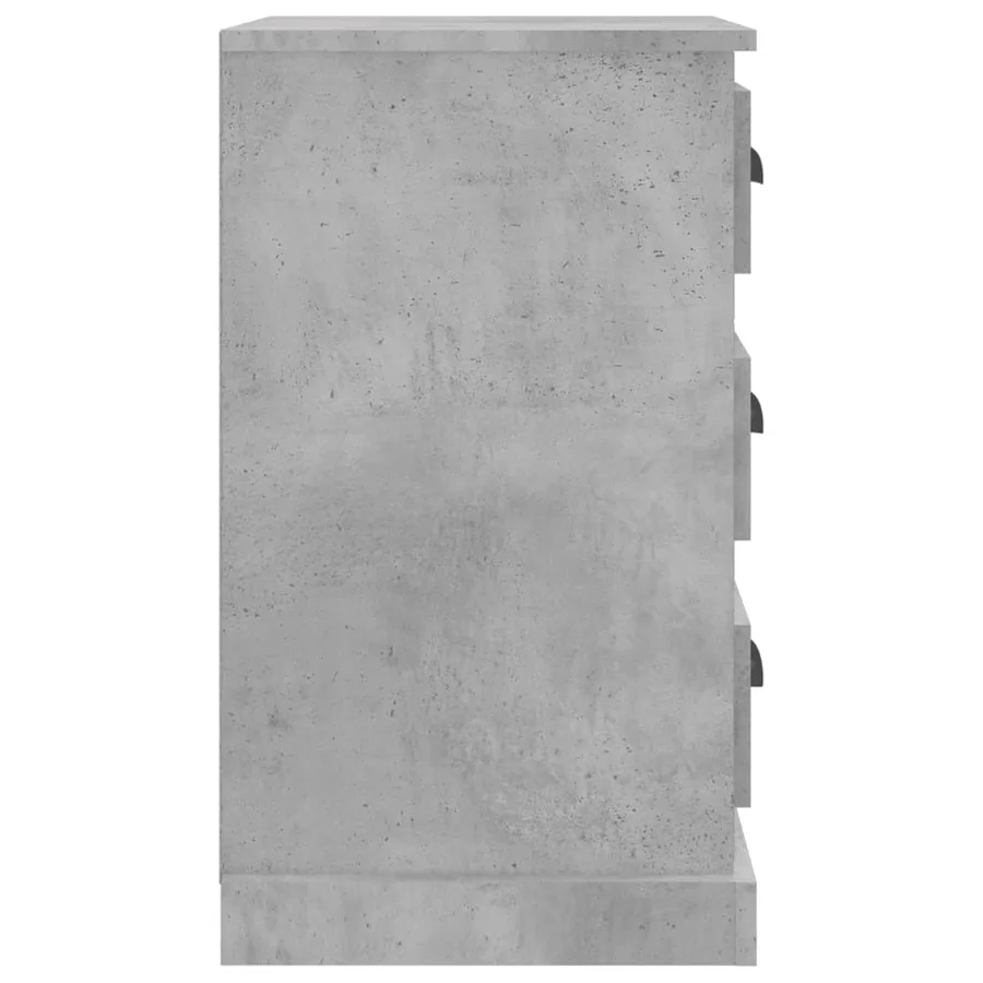 Table de chevet gris béton 39x39x67 cm bois d'ingénierie - 8