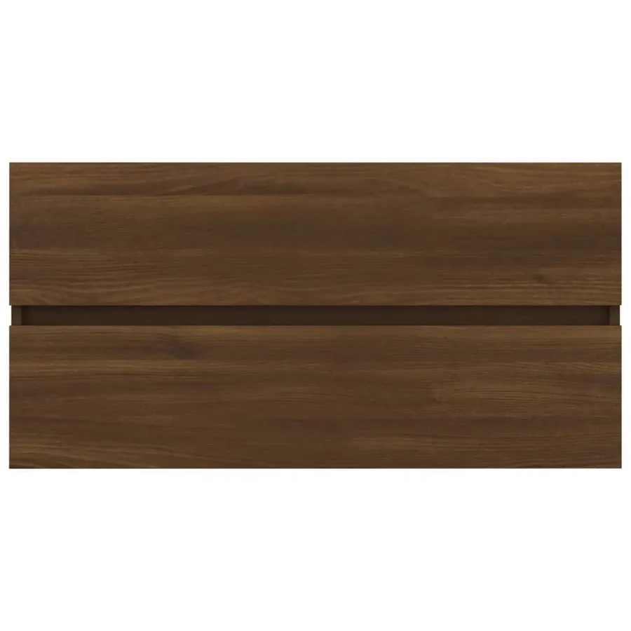 Armoire d'évier Chêne marron 90x38,5x45 cm Bois d'ingénierie - 7