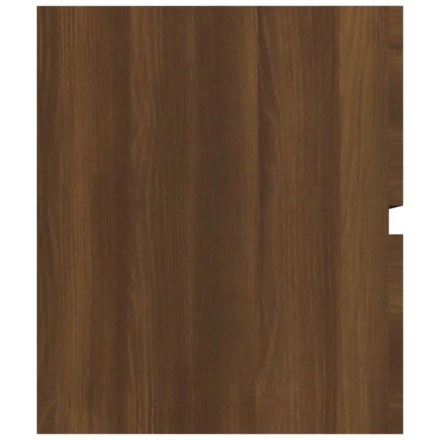 Armoire d'évier Chêne marron 90x38,5x45 cm Bois d'ingénierie - 8