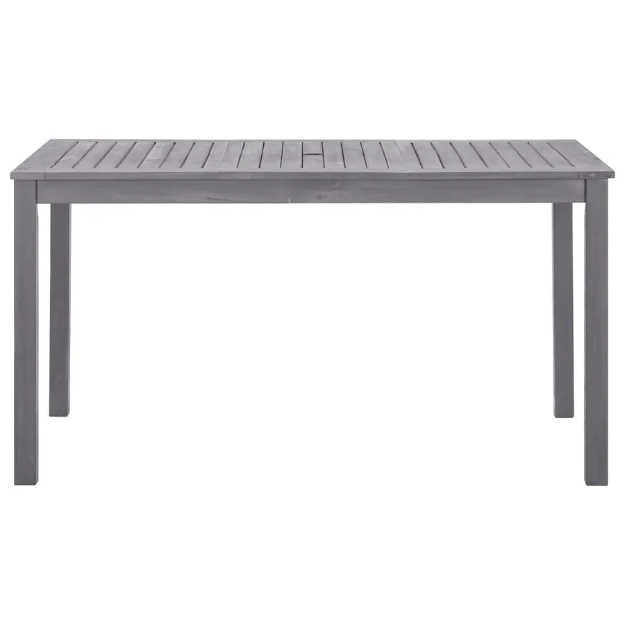 Table de jardin Délavage gris 140x80x74 cm Bois d'acacia massif - 2