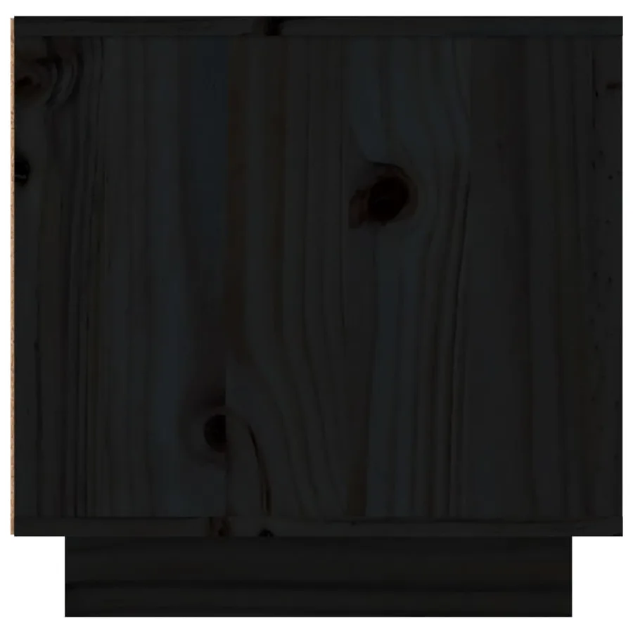 Meuble TV Noir 156x40x40 cm Bois de pin massif - 8