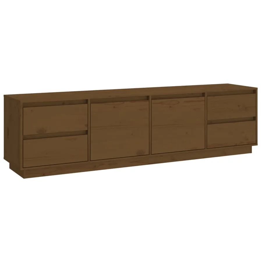 Meuble TV Marron miel 176x37x47,5 cm Bois de pin massif - 2