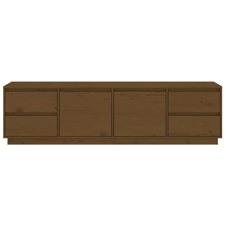 Meuble TV Marron miel 176x37x47,5 cm Bois de pin massif - 6