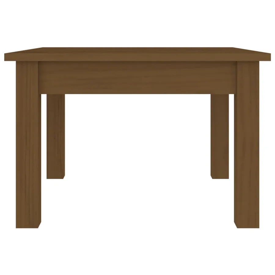 Table basse Marron miel 45x45x30 cm Bois massif de pin - 4