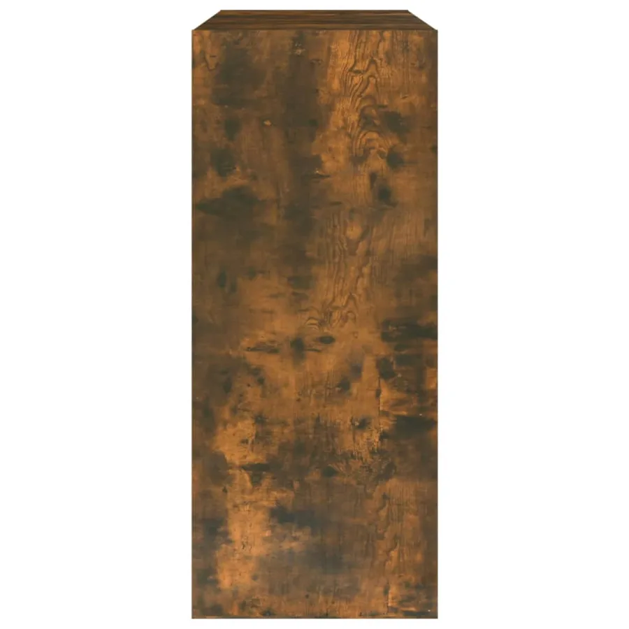 Bibliothèque/Séparateur de pièce chêne fumé 80x30x72 cm - 4