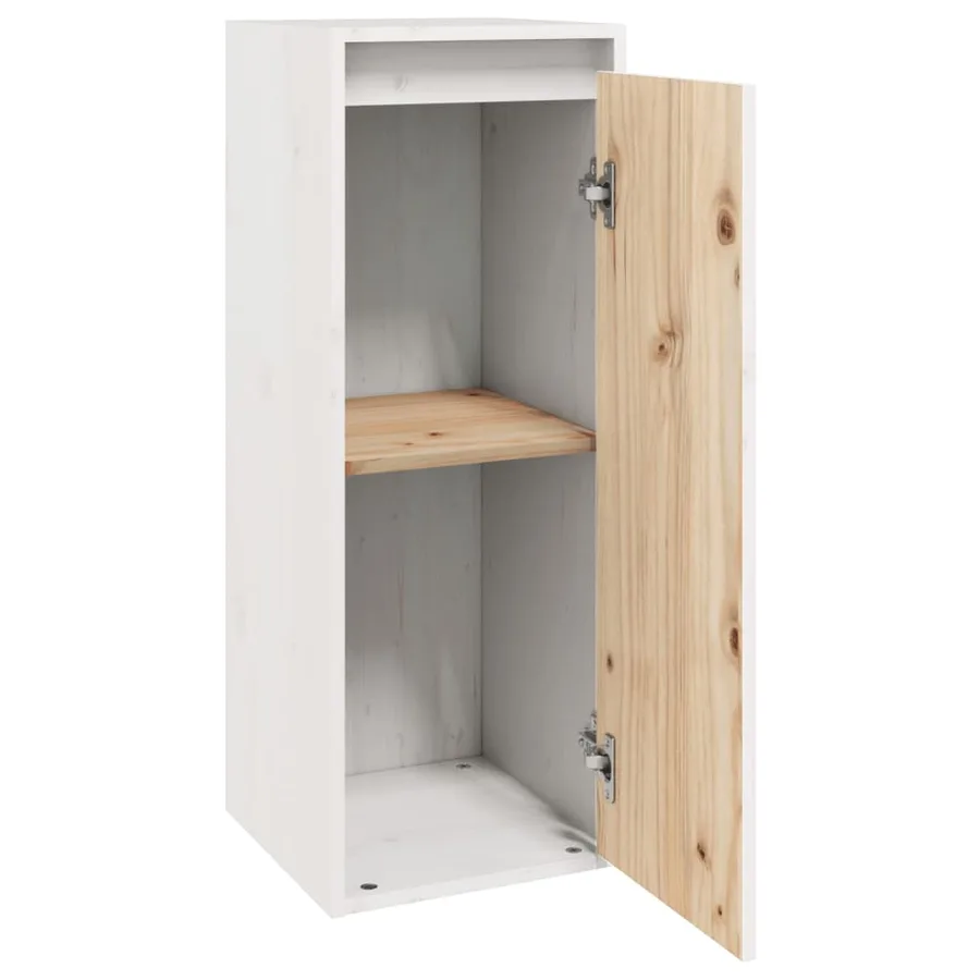 Armoire murale Blanc 30x30x80 cm Bois de pin massif - 6