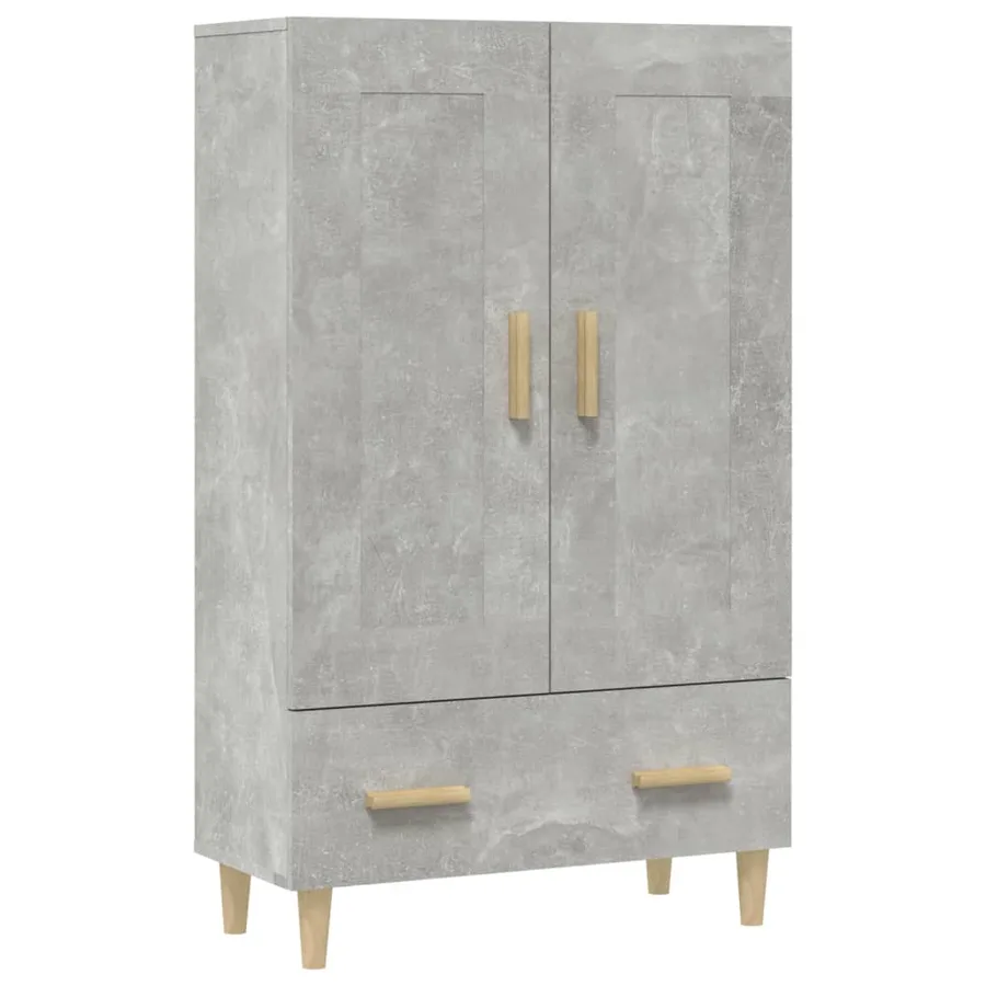 Buffet haut Gris béton 70x31x115 cm Bois d'ingénierie - 2