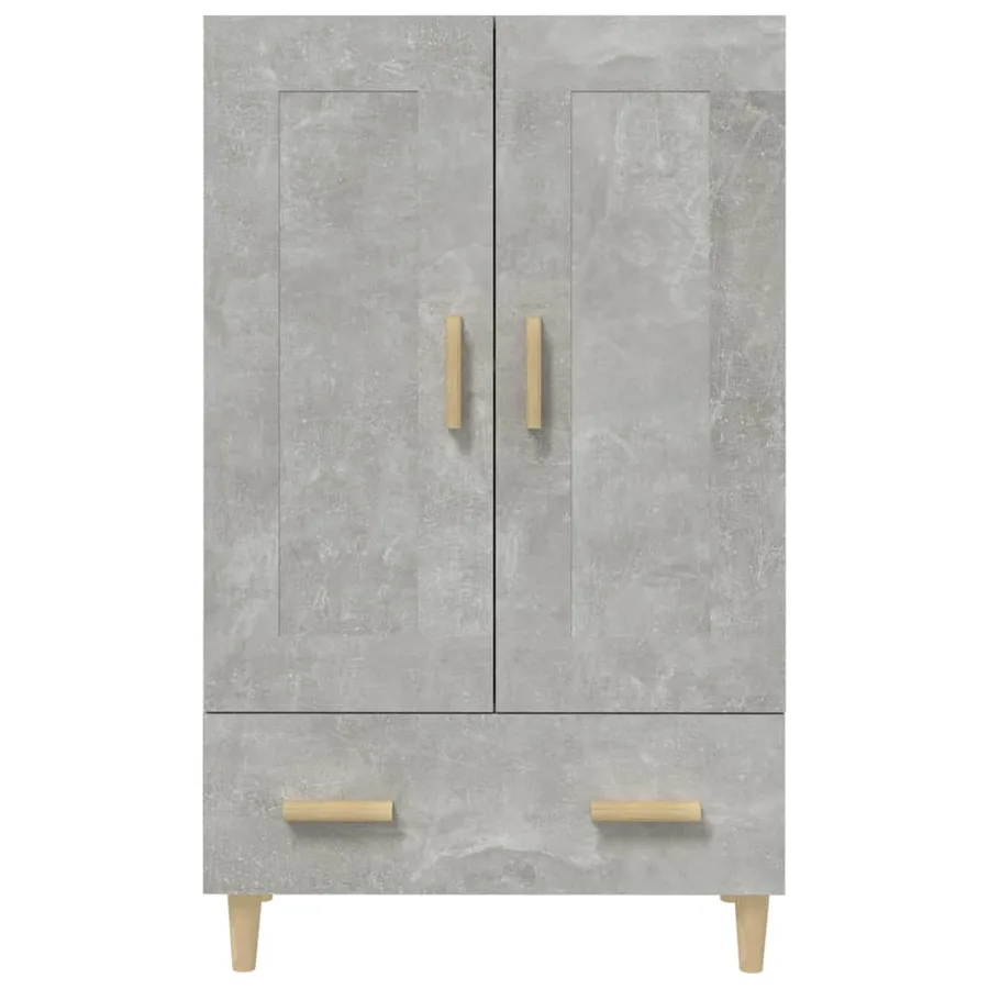 Buffet haut Gris béton 70x31x115 cm Bois d'ingénierie - 6