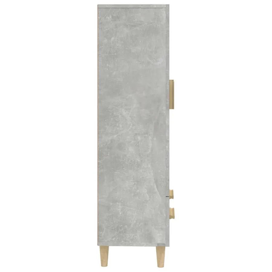 Buffet haut Gris béton 70x31x115 cm Bois d'ingénierie - 8