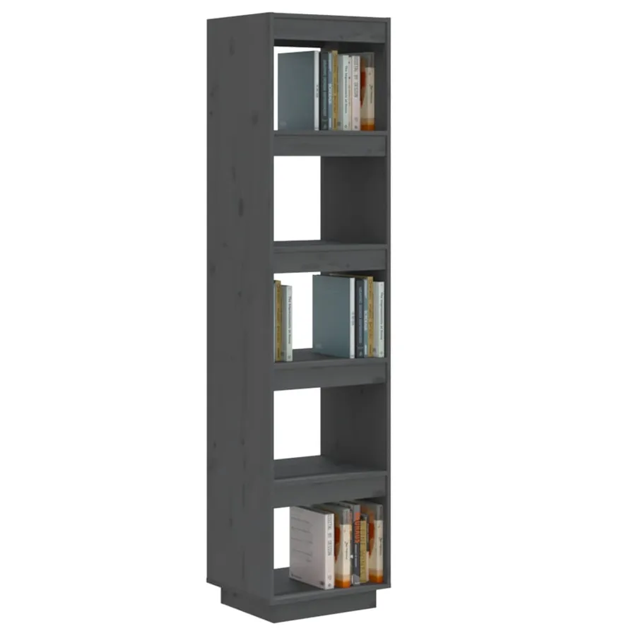 Bibliothèque/Séparateur de pièce Gris 40x35x167 cm Pin solide - 4