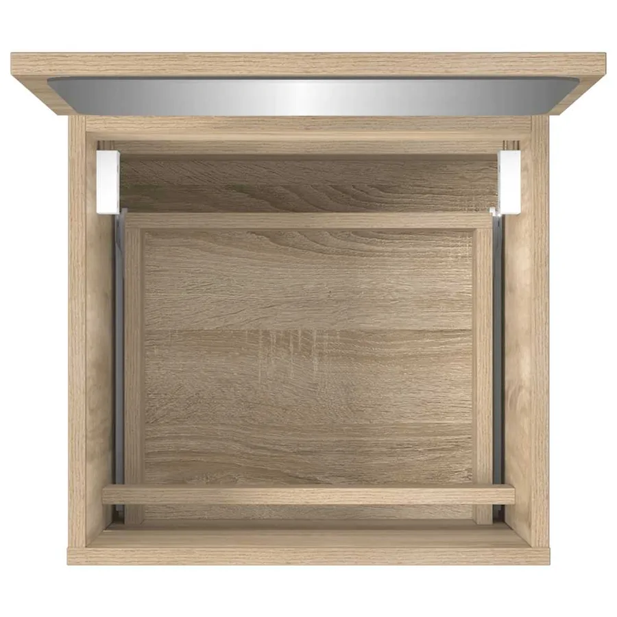 Armoire de bain avec miroir chêne sonoma bois d'ingénierie - 8