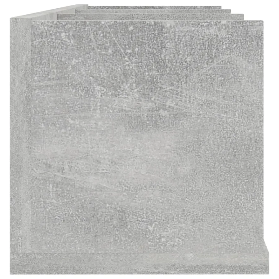 Étagère murale à CD Gris béton 75x18x18 cm Bois d'ingénierie - 5