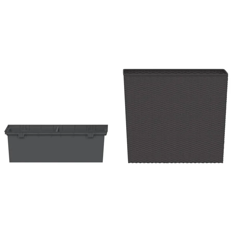 Jardinière et intérieur amovible marron 12 /44 L rotin PP - 3