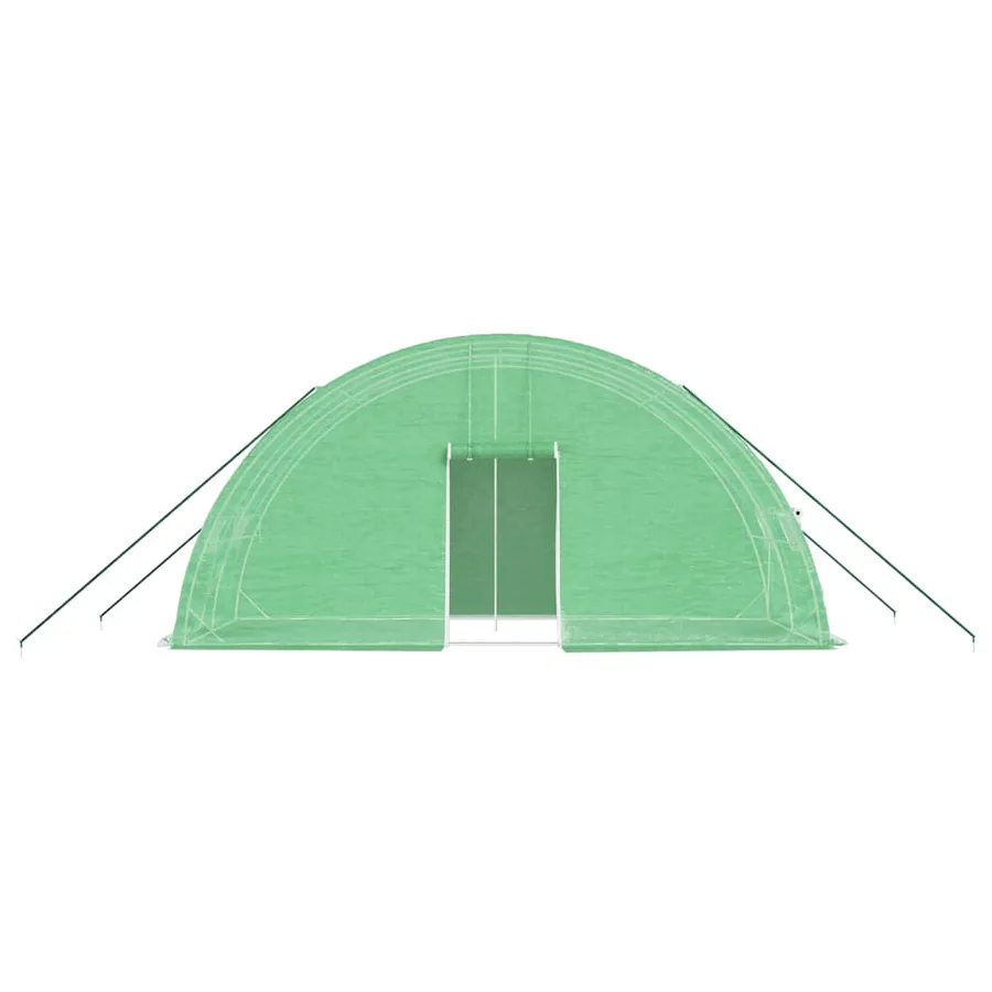 Serre avec cadre en acier vert 12 m² 6x2x2,85 m - 4