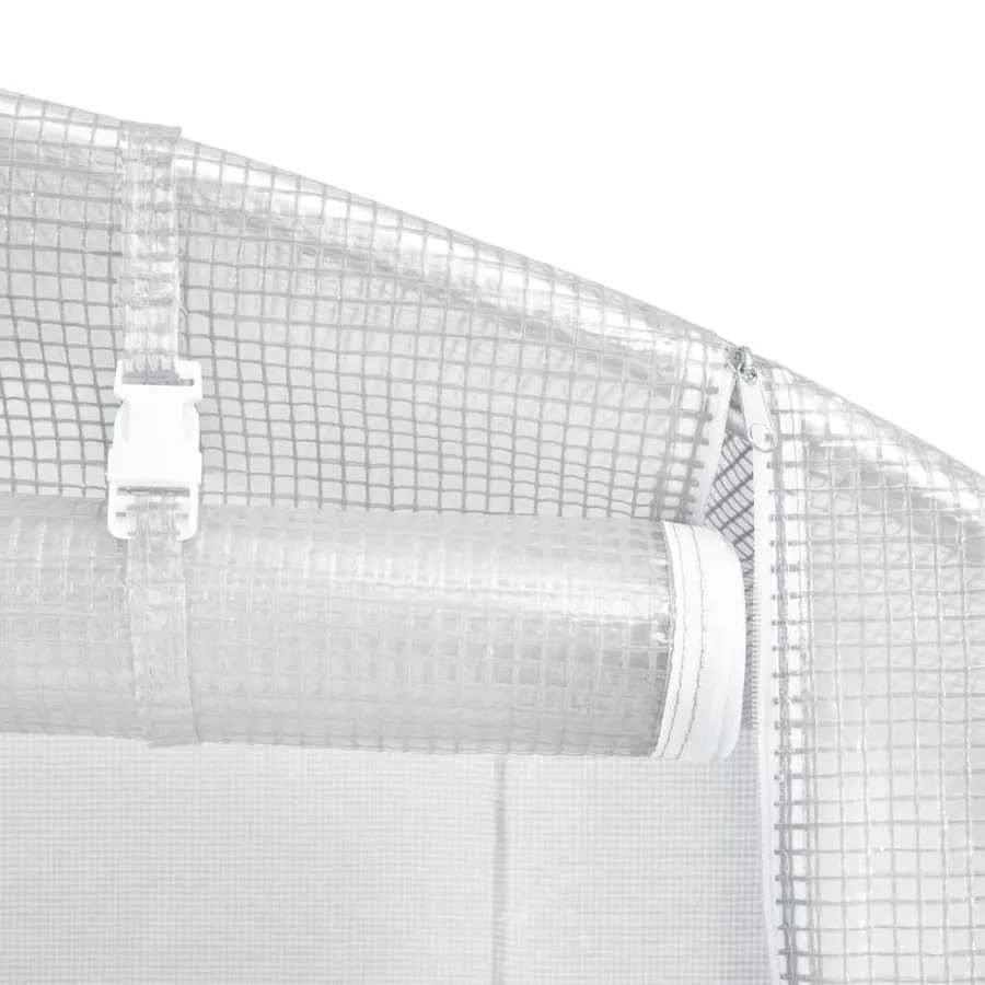 Serre avec cadre en acier blanc 4 m² 2x2x2 m - 11