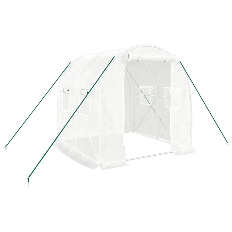 Serre avec cadre en acier blanc 4 m² 2x2x2 m - 2
