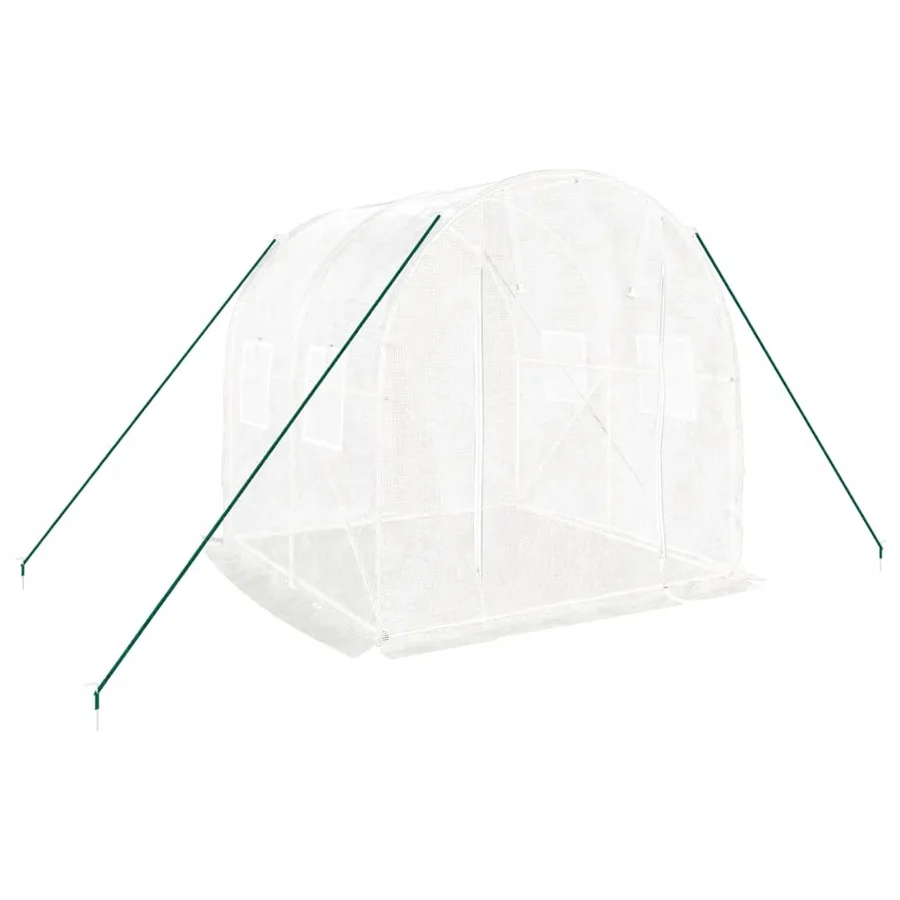 Serre avec cadre en acier blanc 4 m² 2x2x2 m - 3