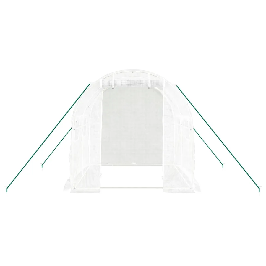 Serre avec cadre en acier blanc 4 m² 2x2x2 m - 4