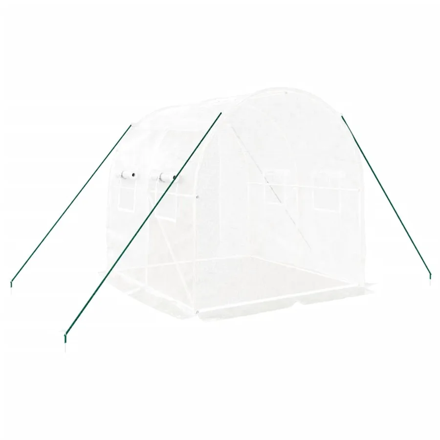Serre avec cadre en acier blanc 4 m² 2x2x2 m - 6