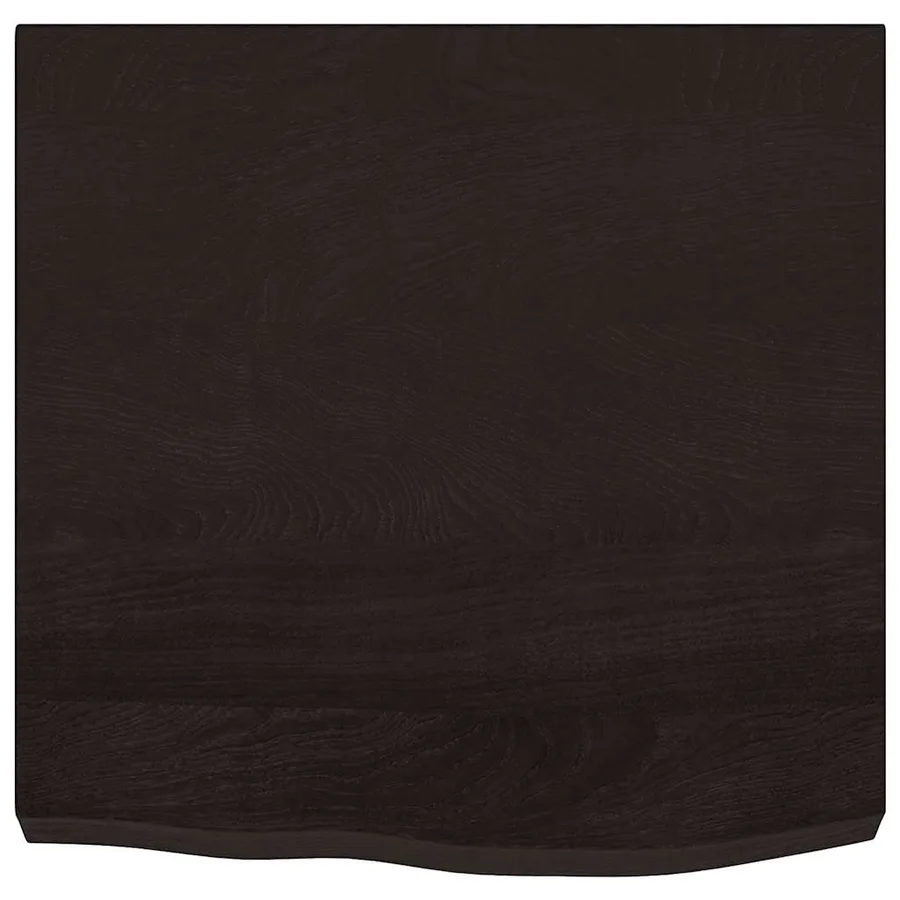 Étagère murale marron foncé bois chêne massif traité - 4