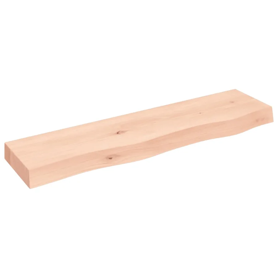 Étagère murale 80x20x6 cm bois de chêne massif non traité - 2