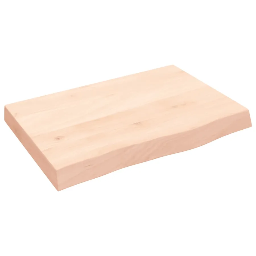 Étagère murale 60x40x(2-6) cm bois de chêne massif non traité - 2