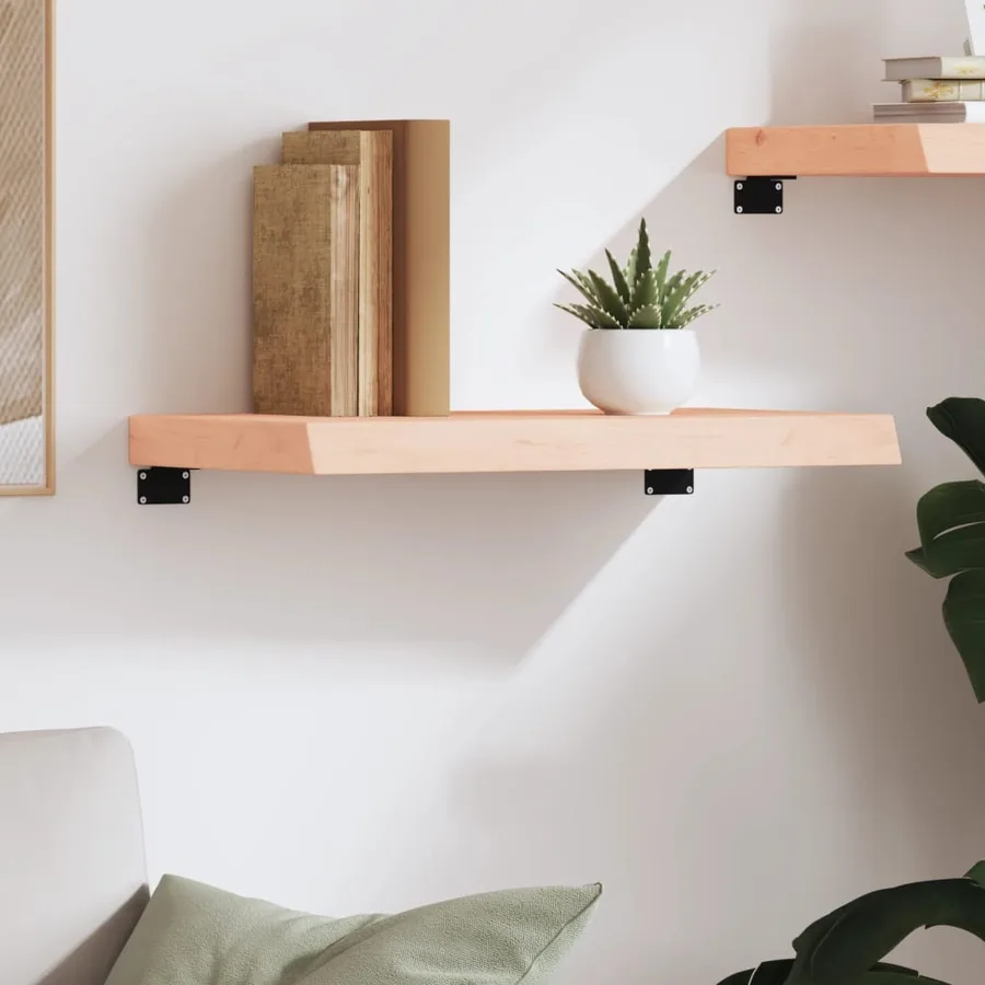 Étagère murale 60x40x(2-6) cm bois de chêne massif non traité - 3