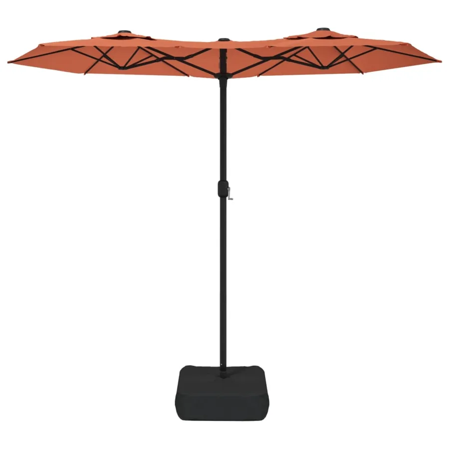 Parasol de jardin à double tête terre cuite 316x145 cm - 3
