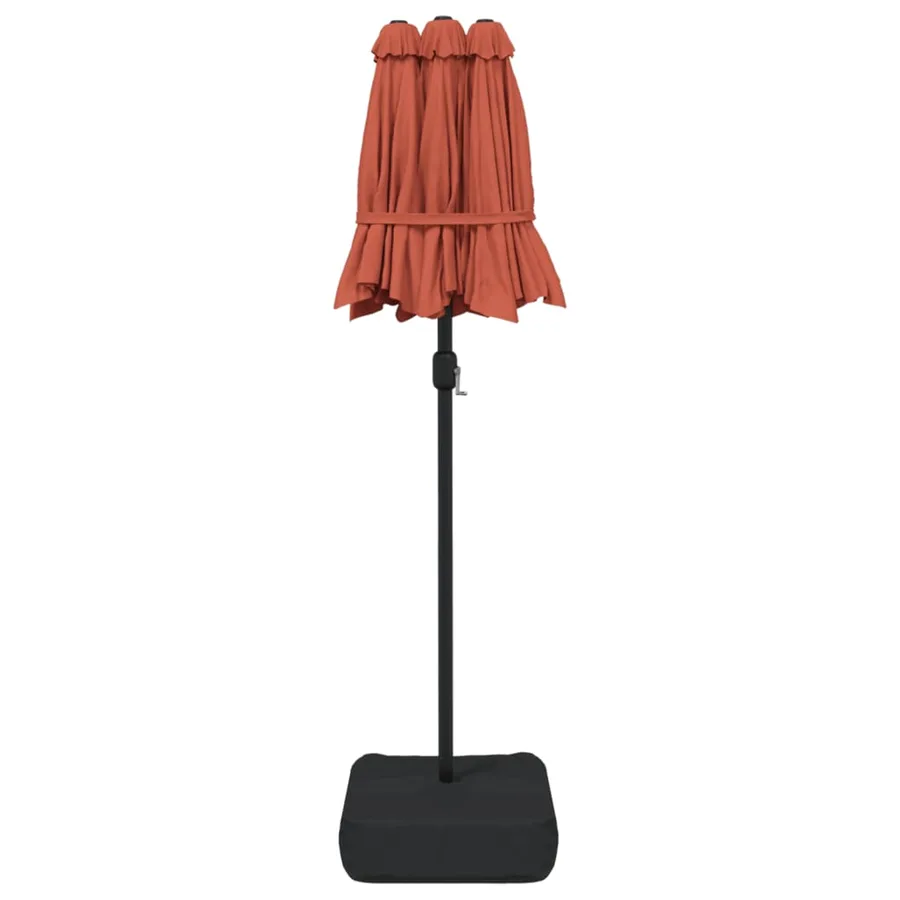 Parasol de jardin à double tête terre cuite 316x145 cm - 5