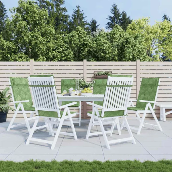 Coussins de chaise à dossier haut lot de 6 modèle de feuille