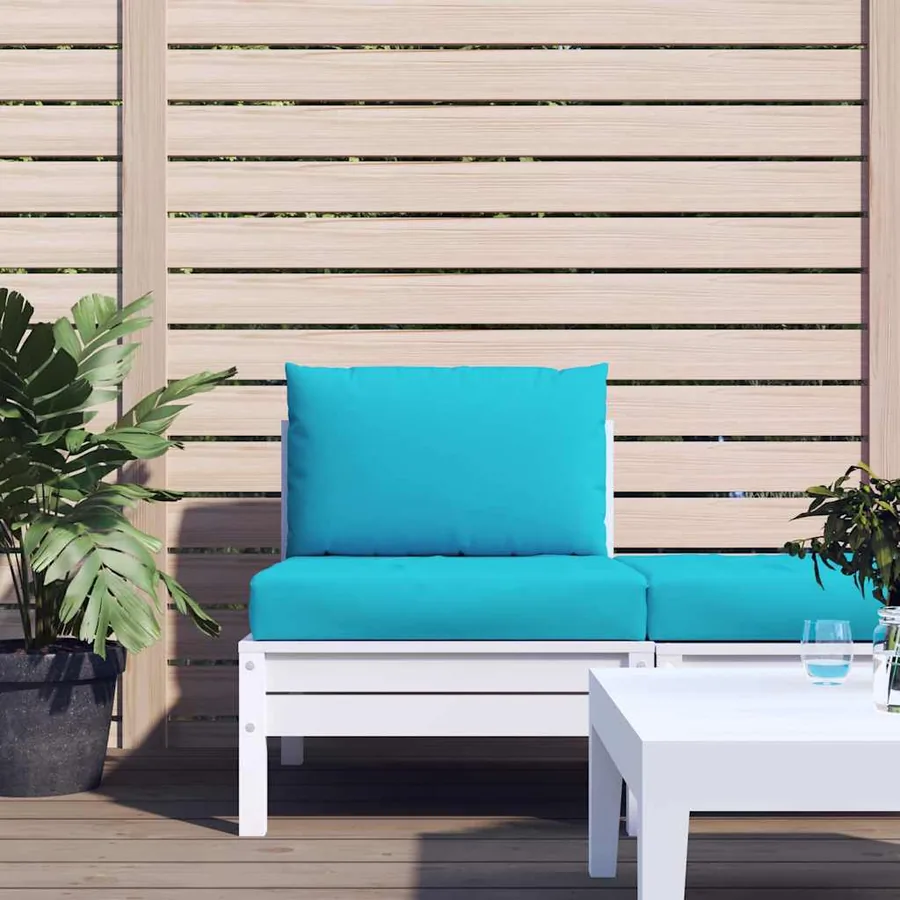 Coussins de palette lot de 2 turquoise tissu Oxford