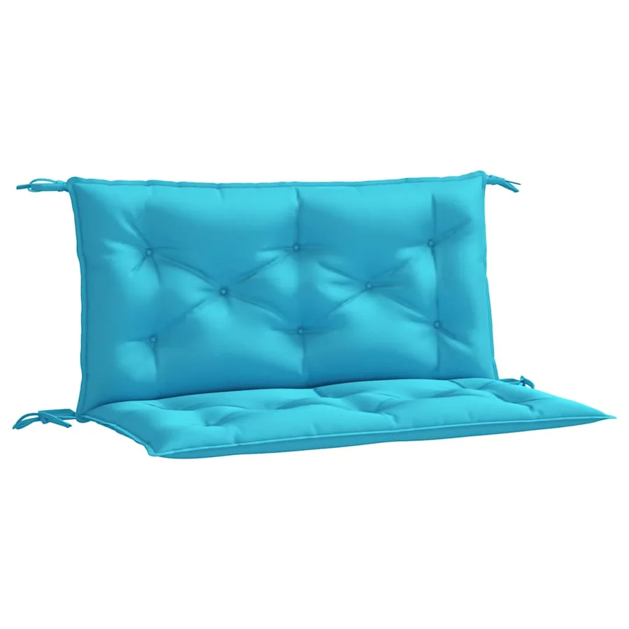 Coussins de banc de jardin lot de 2 turquoise 100x50x7 cm tissu - 2