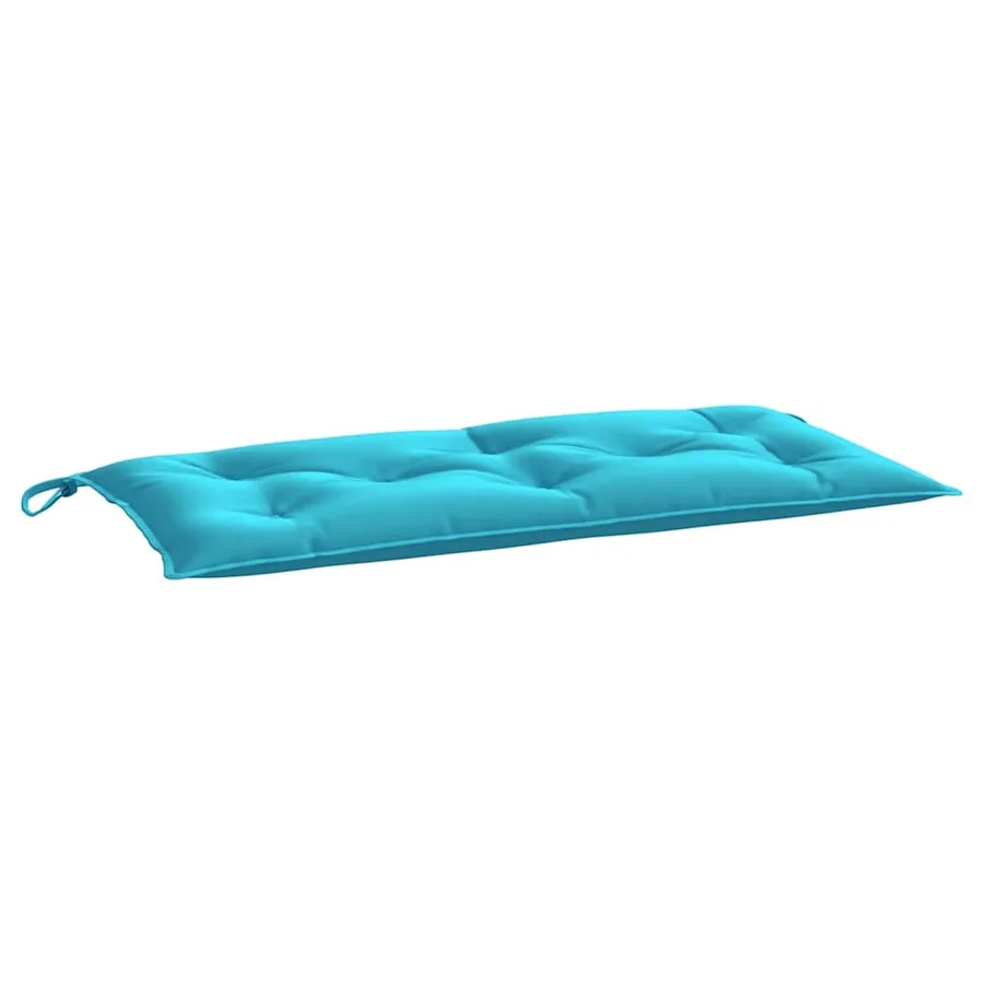Coussins de banc de jardin lot de 2 turquoise 100x50x7 cm tissu - 5