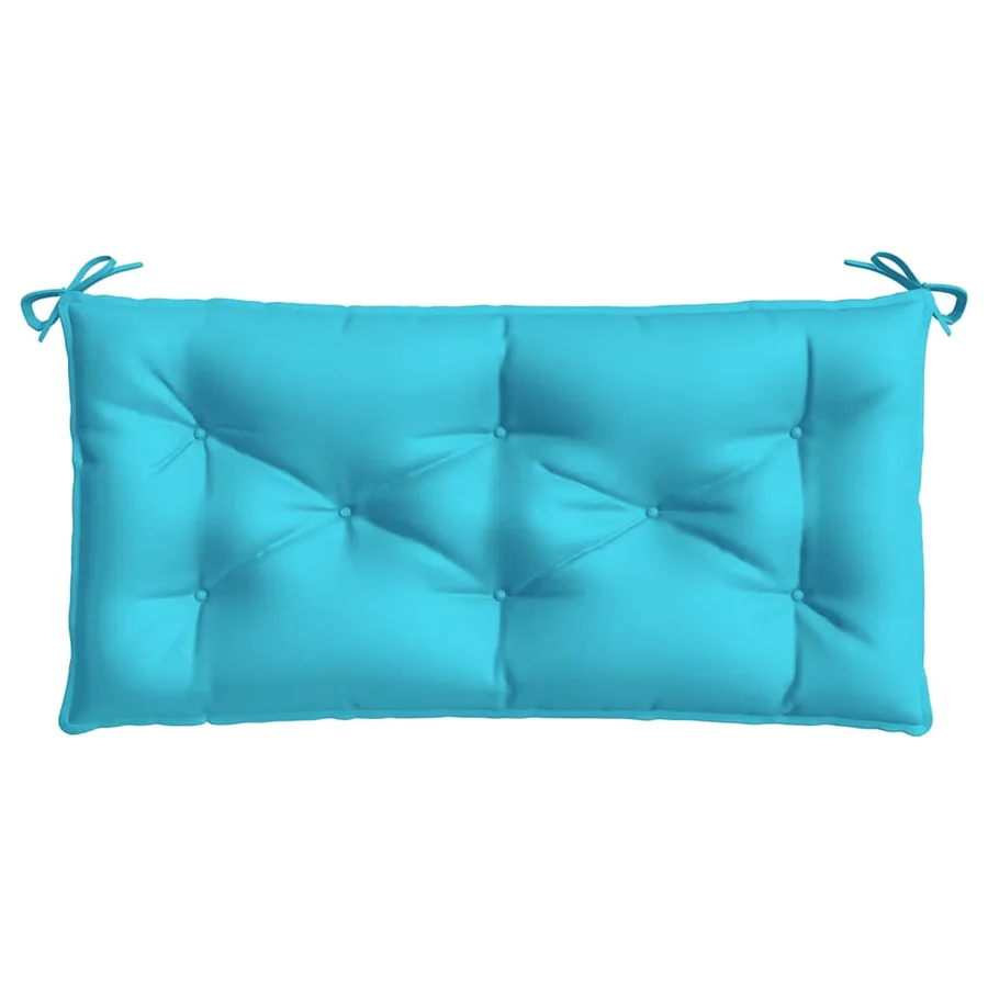 Coussins de banc de jardin lot de 2 turquoise 100x50x7 cm tissu - 6
