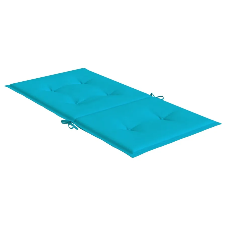 Coussins de chaise à dossier bas lot de 6 turquoise tissu - 6