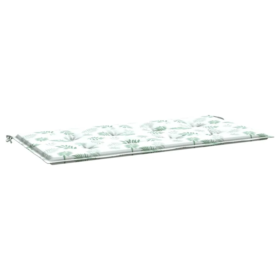 Coussin de banc de jardin motif de feuilles 120x50x3 cm - 2